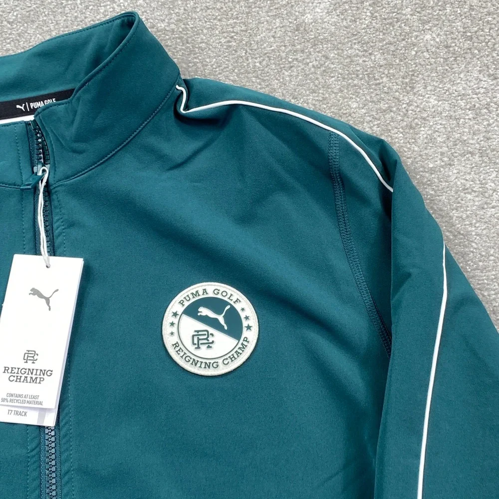 Puma Golf x Reigning Champ T7 Track Jacket Green Terrain Mens Large NWT
